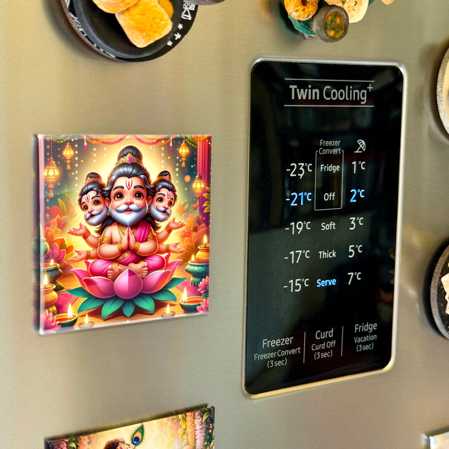 63mm Square Fridge Magnet of Lord Bramha 110053