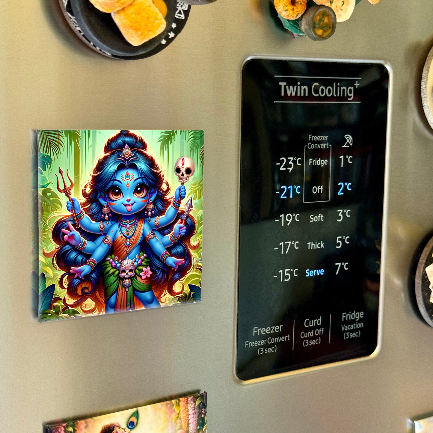 63mm Square Fridge Magnet of Goddess Mahakali 110024