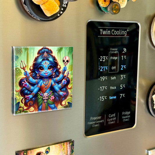 63mm Square Fridge Magnet of Goddess Mahakali 110024